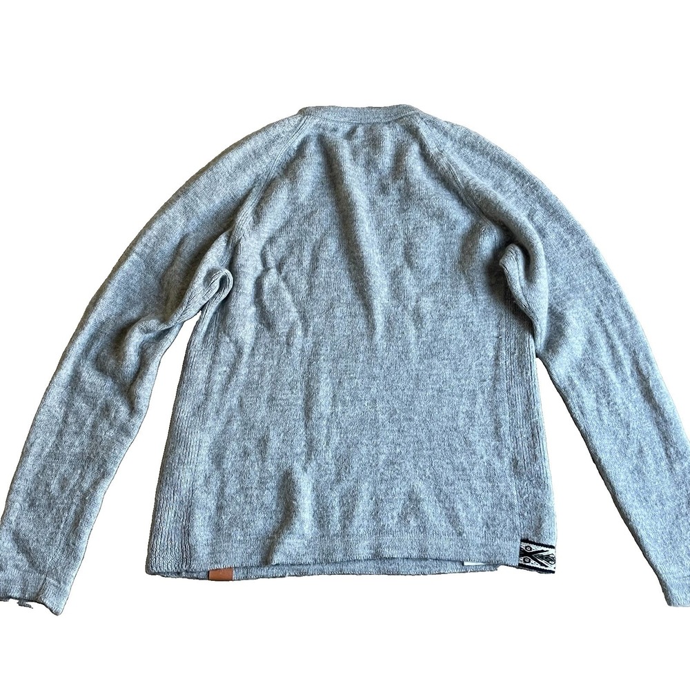 PAKA Royal Alpaca Size Medium Wool Crewneck Sweater in Heather Gray Handmade - Picture 9 of 9